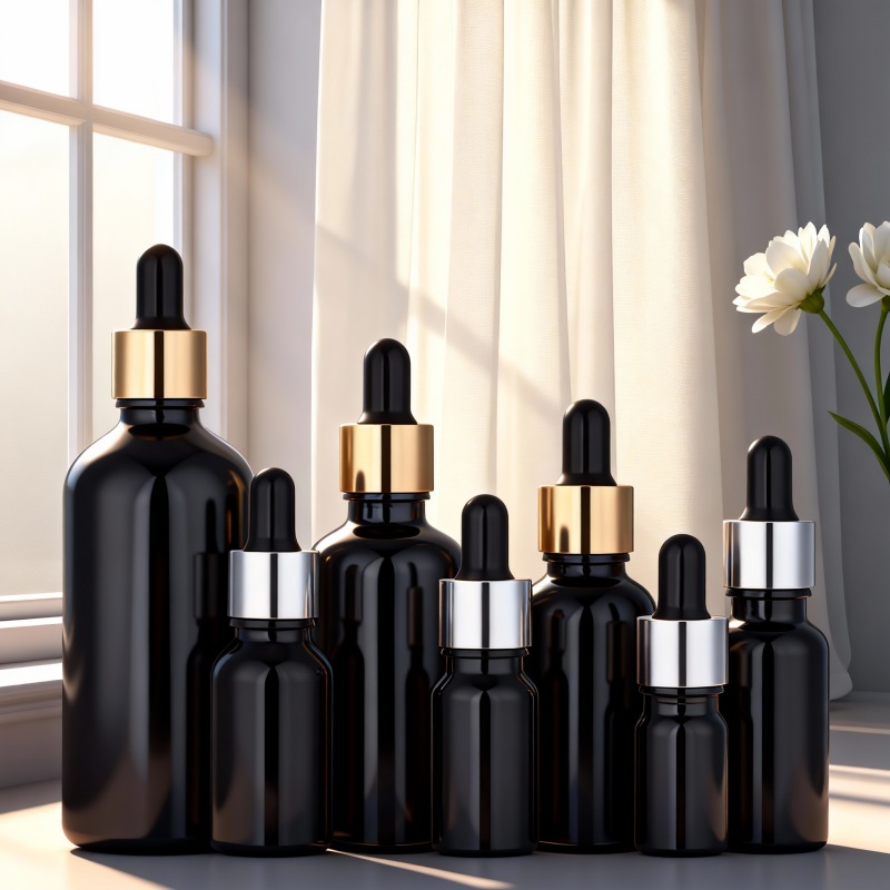 5ml/10ml/15ml/20ml/30ml/50ml/100mlCustom Blue Boston Cosmetic Glass Bottles