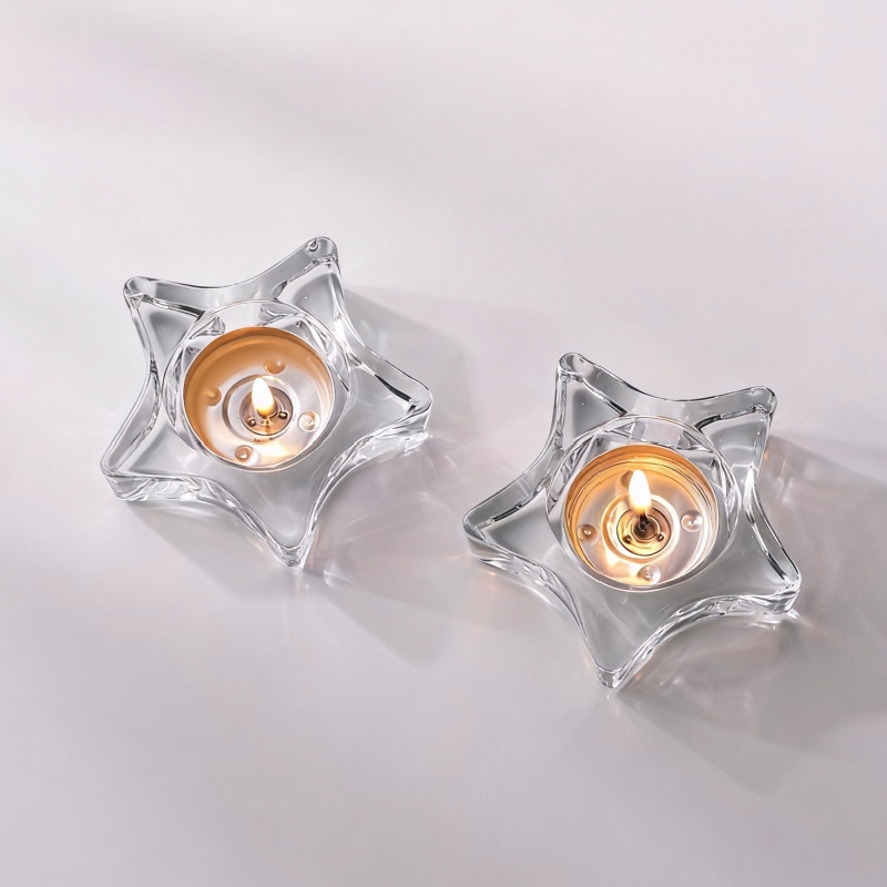 Customizable irregularly shaped glass candlesticks