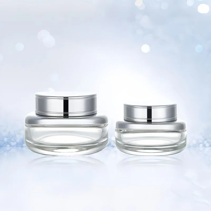 30g 50g flat-bottom cream bottle series with lids