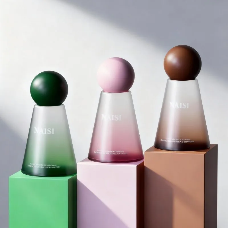 Esansiyel yağ için yeni 30ml, 50ml, 100ml, 120ml konik şişe. Esansiyel yağ kozmetikleri için gıda sınıfı cam şişe.