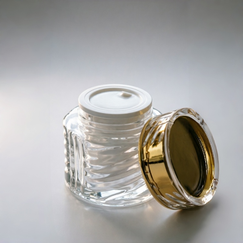 Refillable 50ml Glass Cream Jars for Sustainable Skincare Brands