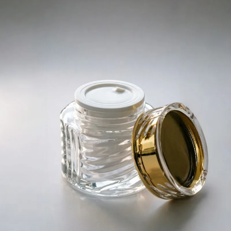 Refillable 50ml Glass Cream Jars for Sustainable Skincare Brands