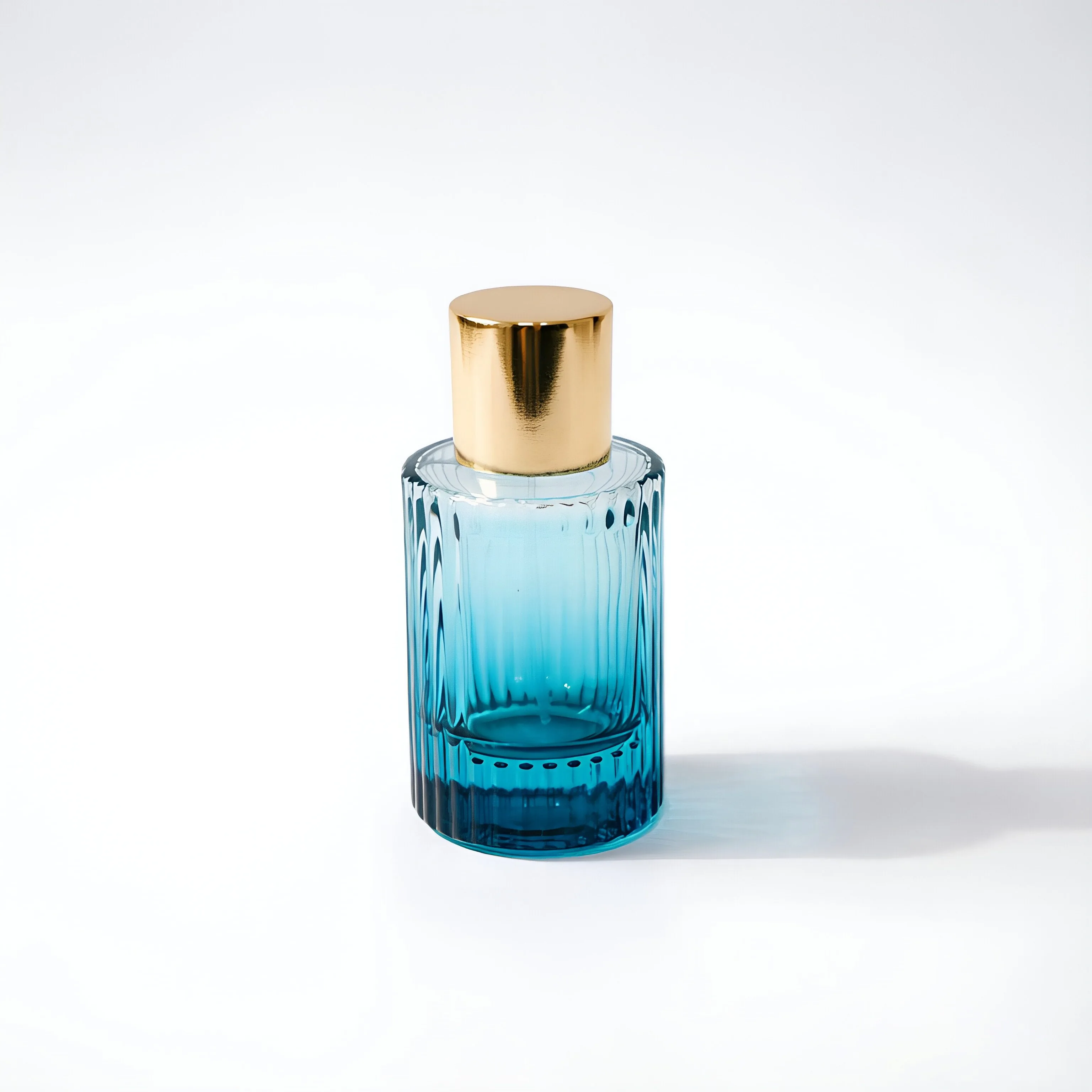 Clear frasco de perfume with Gold Collar