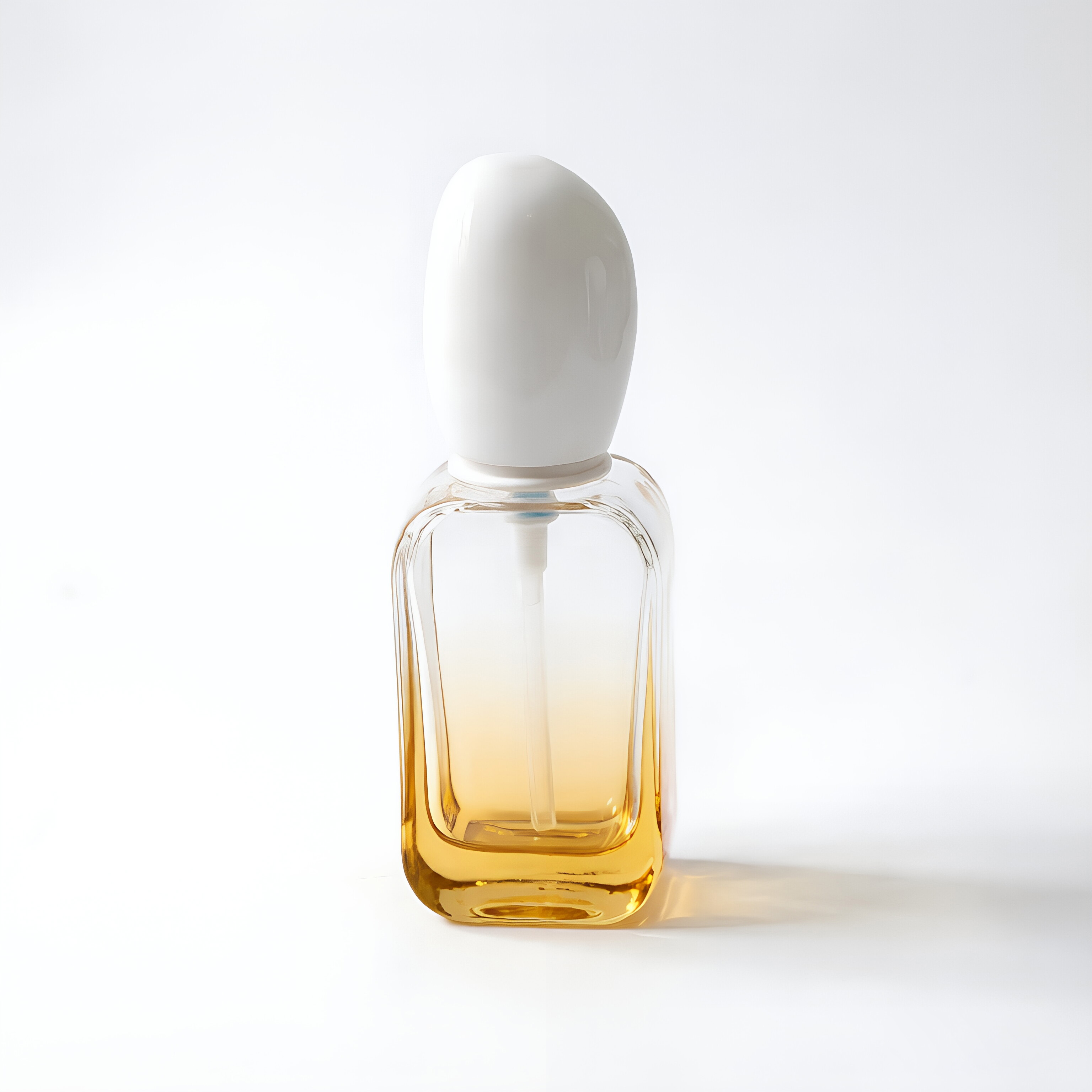 Clear Glass Perfume Oil زجاجة with Gold Base