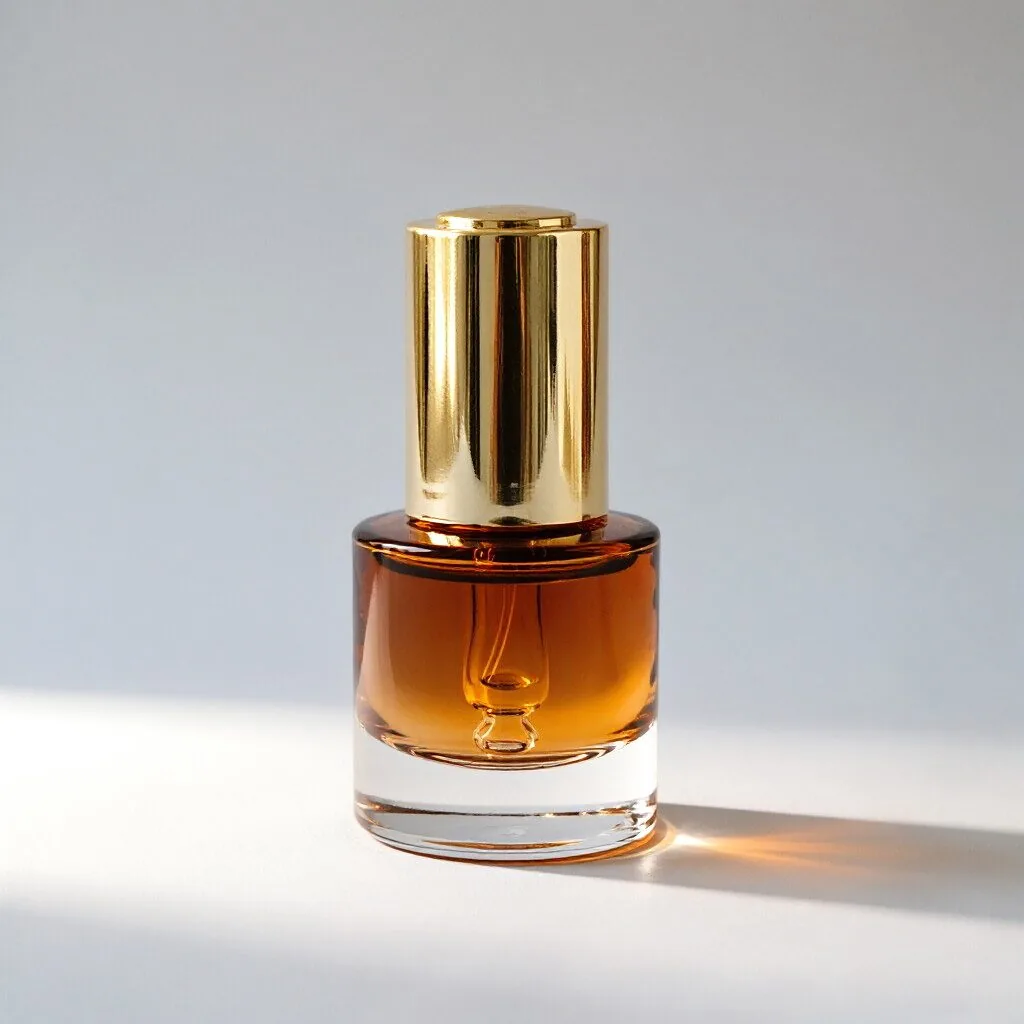 Luxury Amber Glass Serum Pump şişe