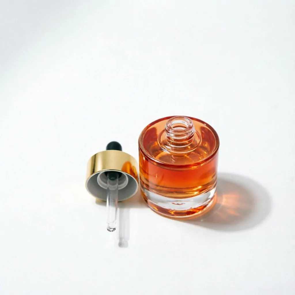 Amber Glass Dropper Bottle with Gold Cap