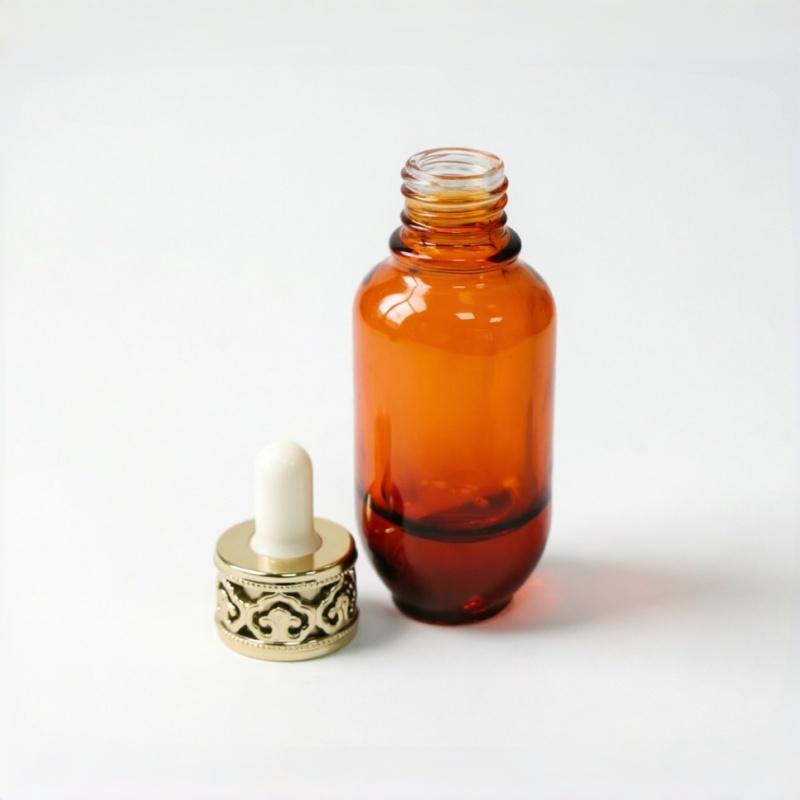 Small bernsteinfarben Ätherisches-Öl-Flasche
