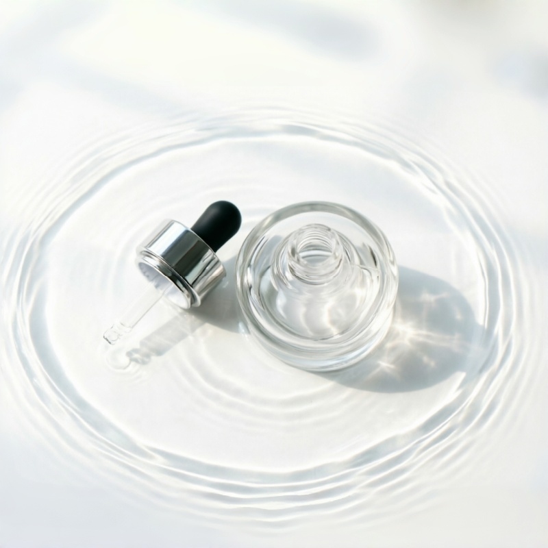 Round Clear Glass Serum Dropper Bottle 30ml