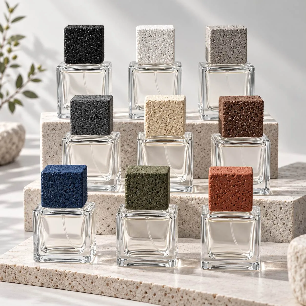 Custom Cement Stone Cosmetic & Perfume Bottle Caps
