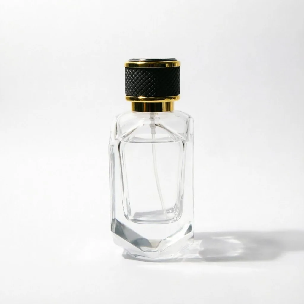 Multi-Faceted Glass Parfümflasche mit Black Gold Cap 50ml 100ml