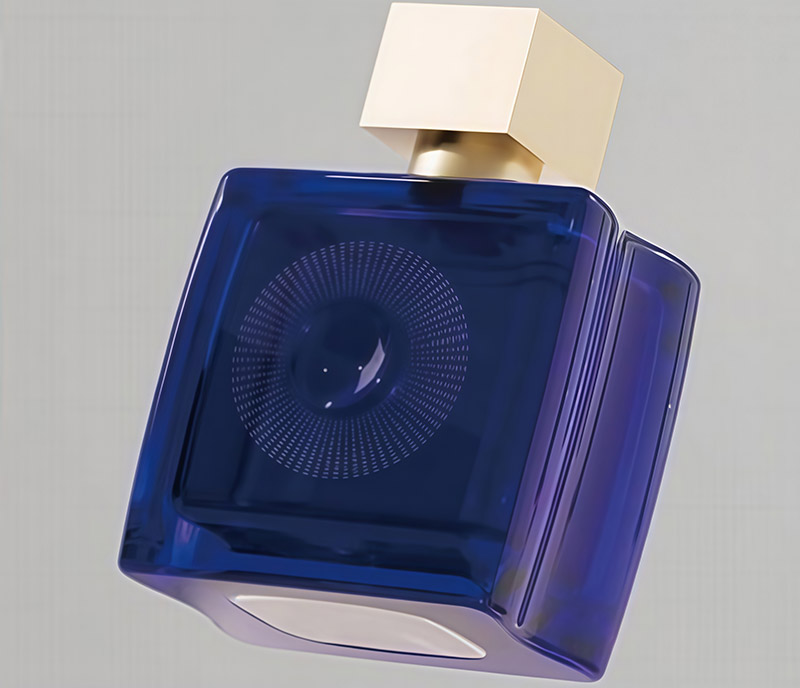 Luxury High Quality 50ml Dark Blue Frosted Glass Bottle