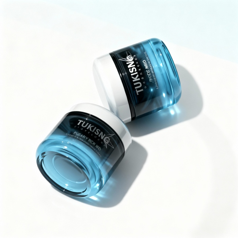 50g cylindrical glass facial cream jar with gasket