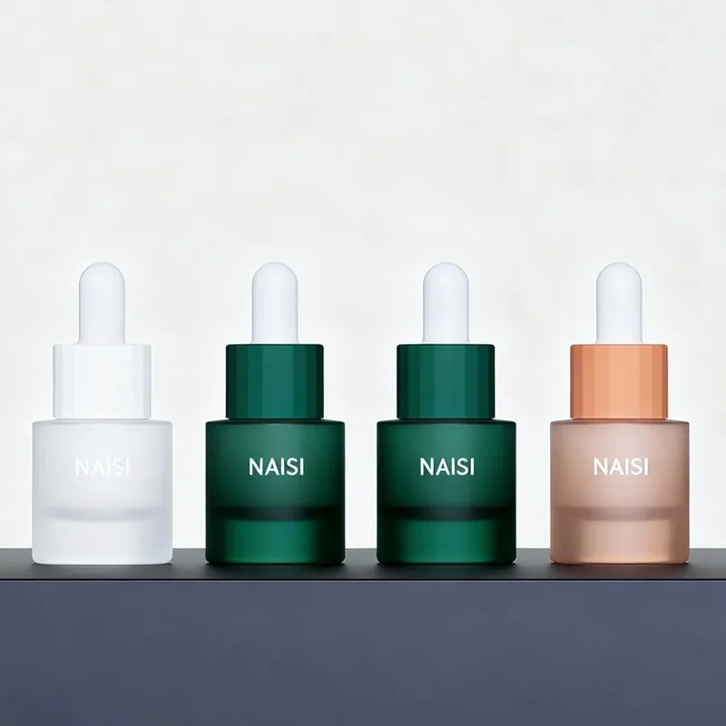 Yeşil Cam 20ml Damlalık Şişeler Cam Kalın Alt Pipet Şişesi