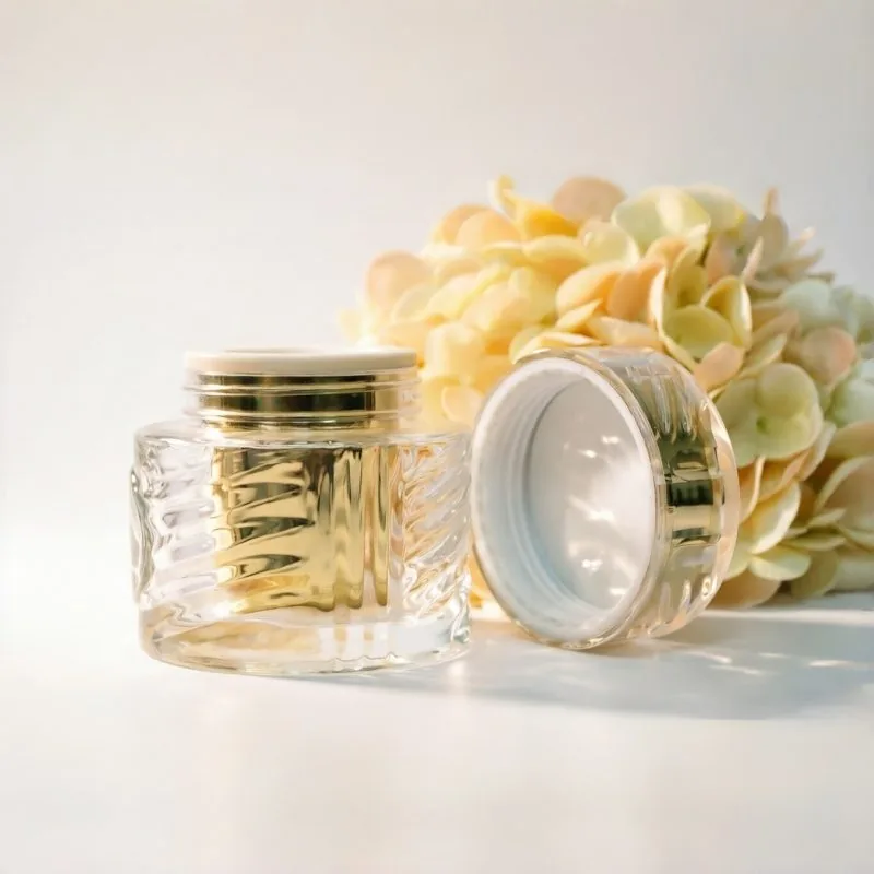 Refillable Glass Cream Jar 30g 50g for Skincare Packaging