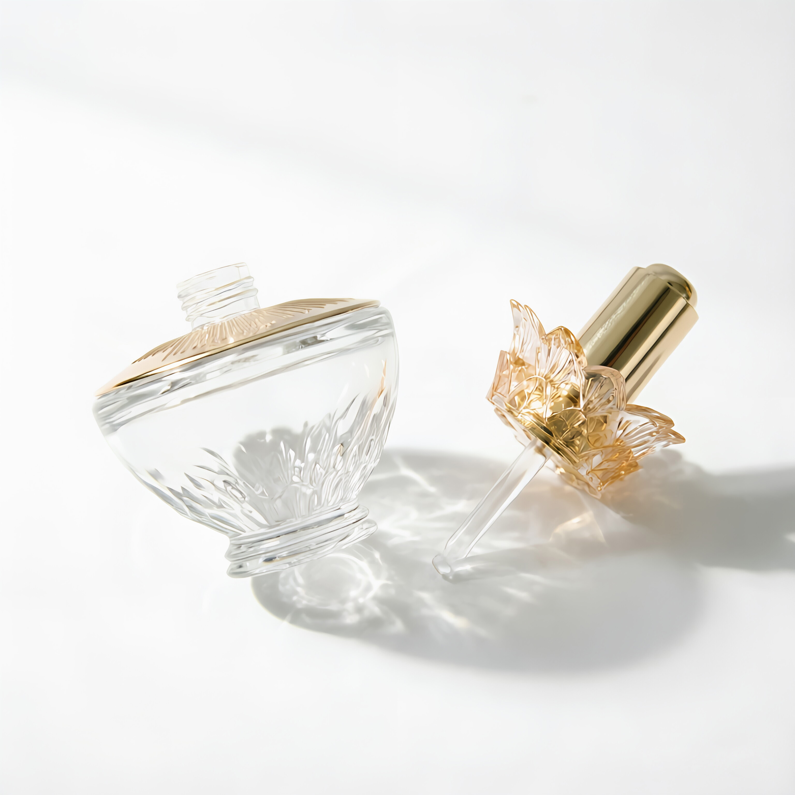 Decorative Luxury Glass Essence Bottle