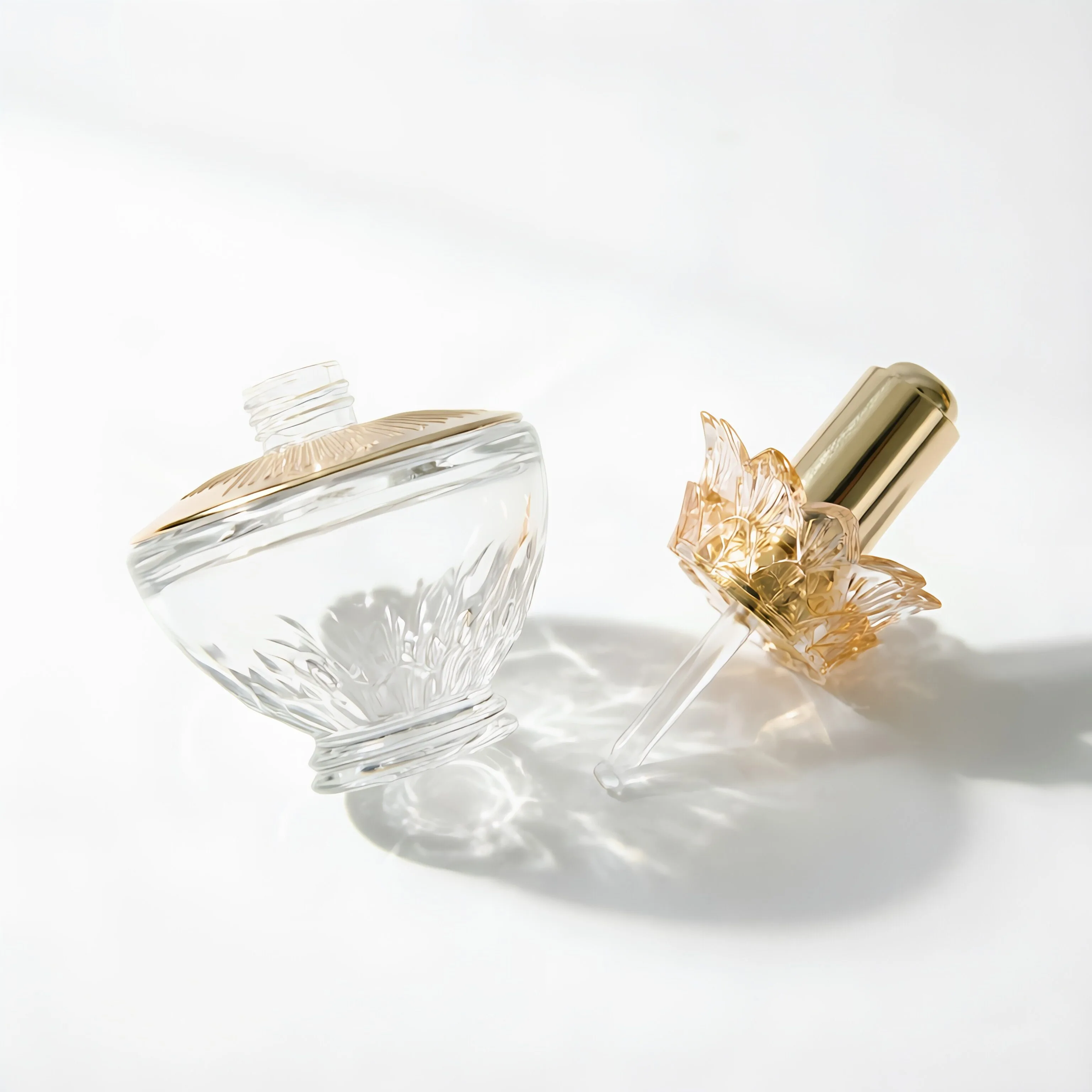 Decorative Luxury Glass Essence şişe