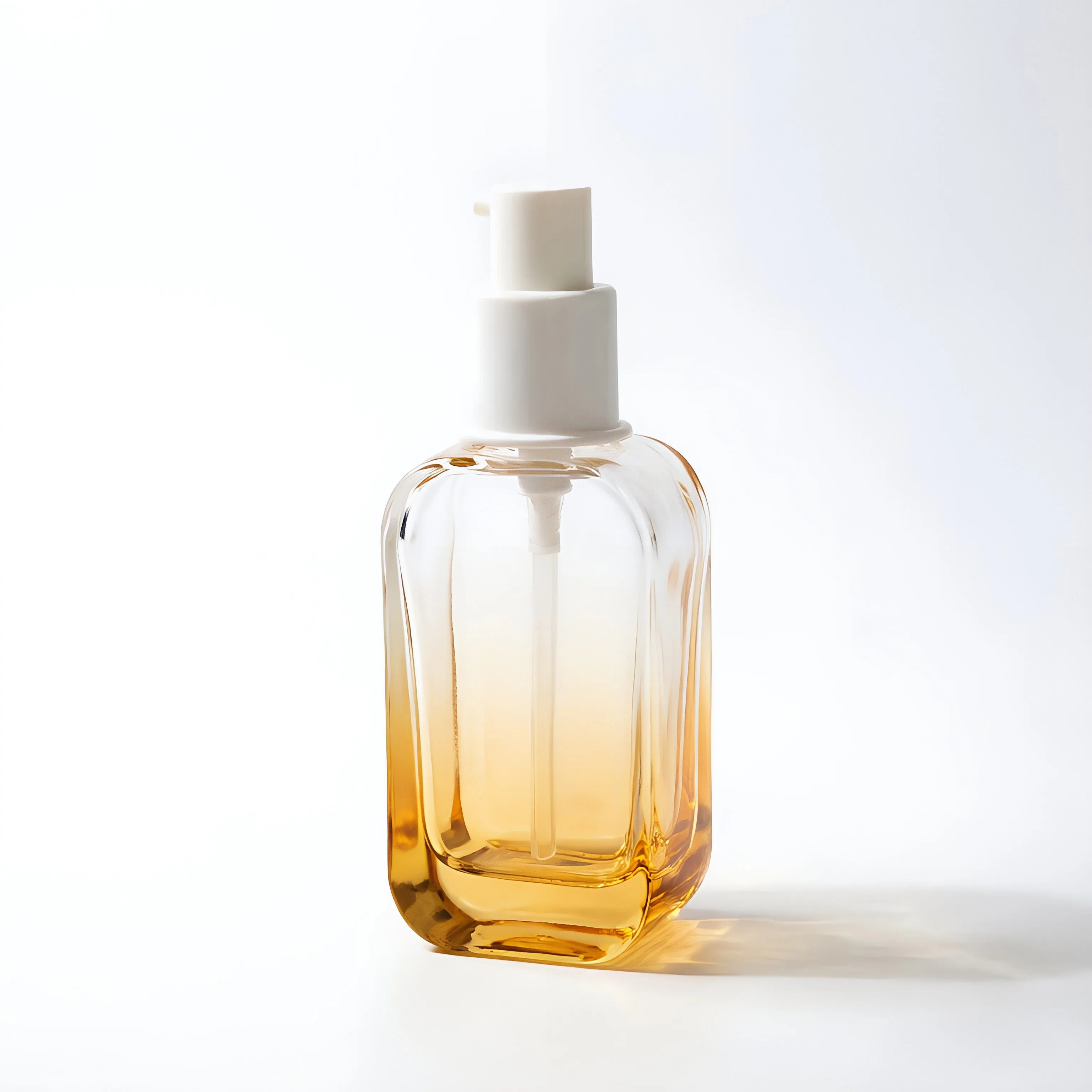 Clear Glass Perfume Oil şişe with Gold Base