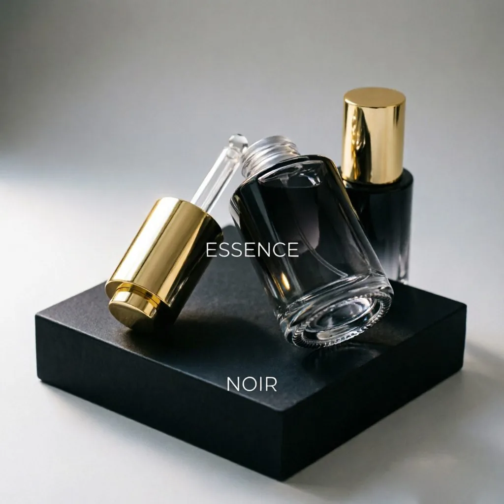 Black Gradient Glass Essence şişe