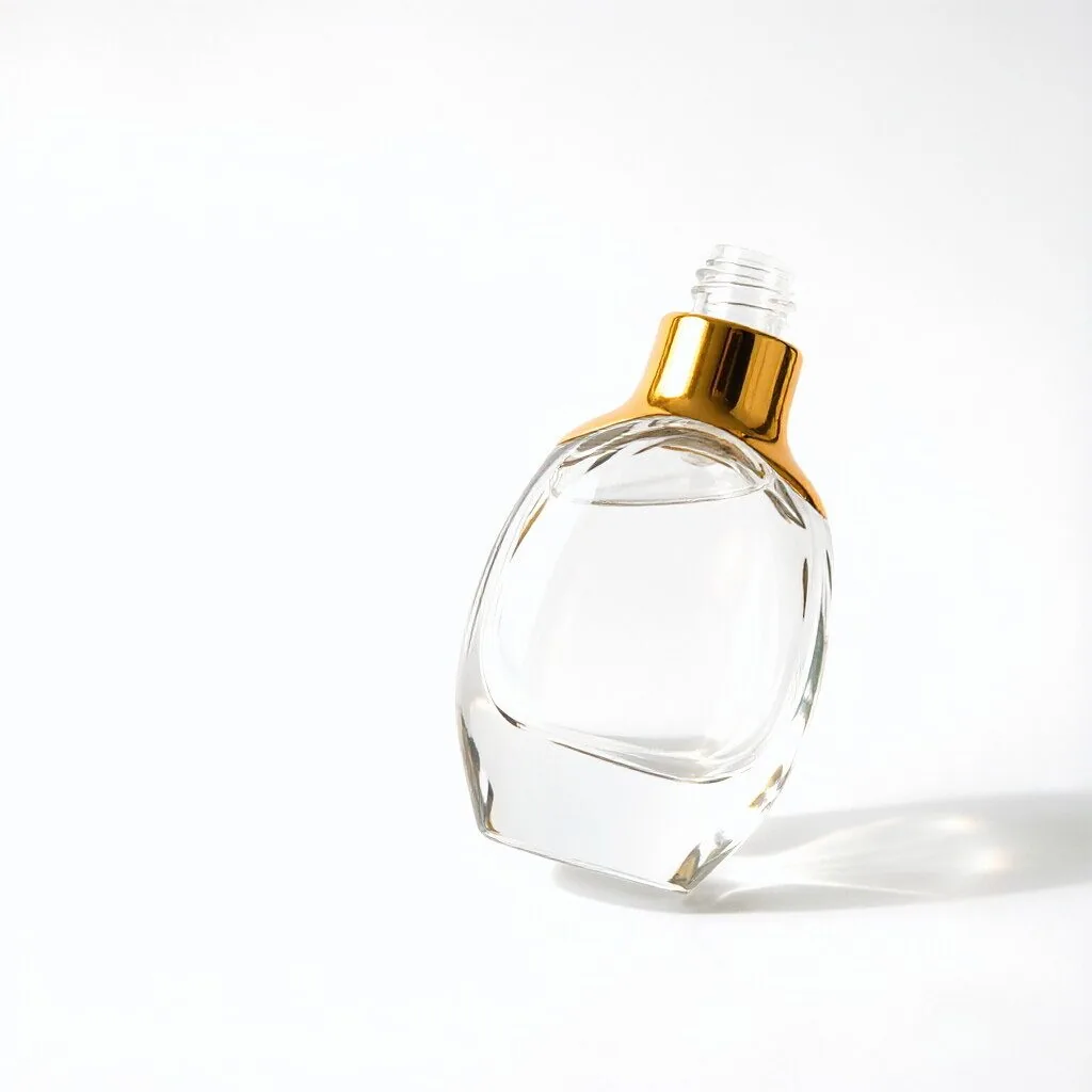 Clear Round Glass Essential Oil Dropper şişe