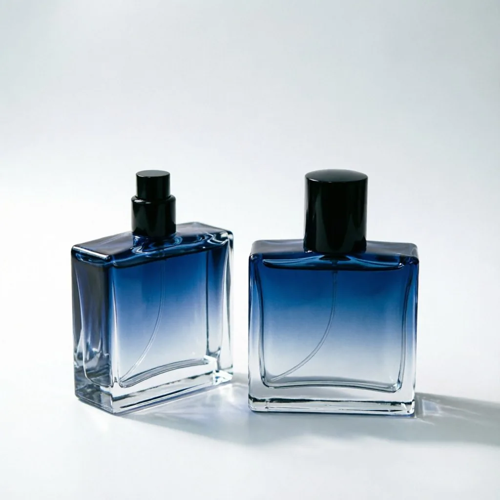 Blue Black Gradient Perfume Bottle