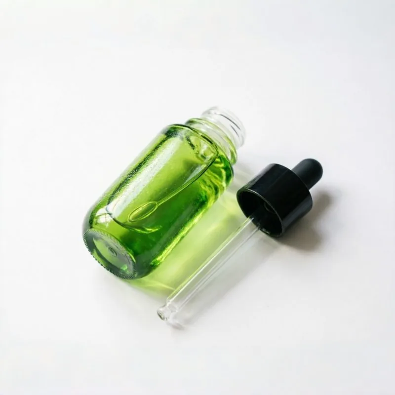 Mini Green Glass Dropper Bottle 5ml 10ml 15ml 30ml