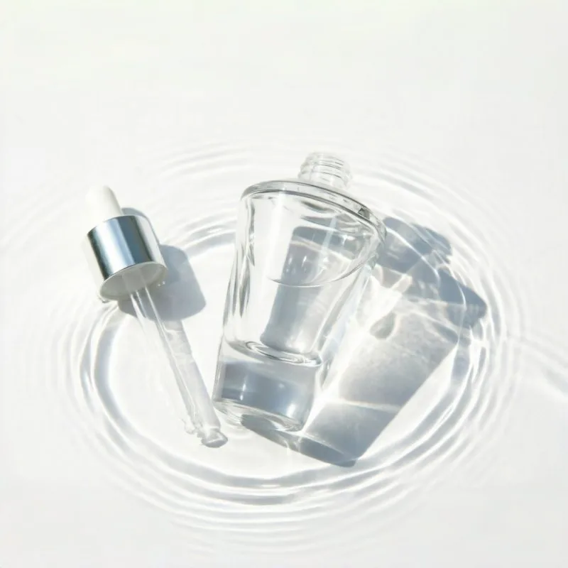 Silver Bottleneck Glass Dropper Bottle 15ml
