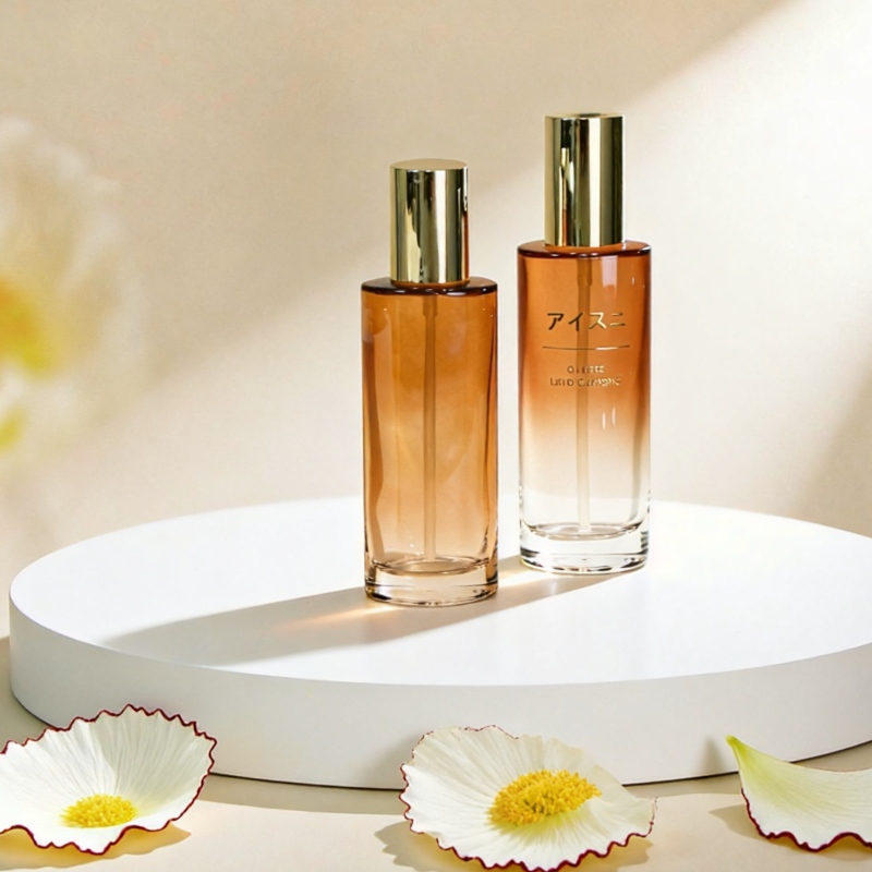 The popular oval glass packaging beauty bottle