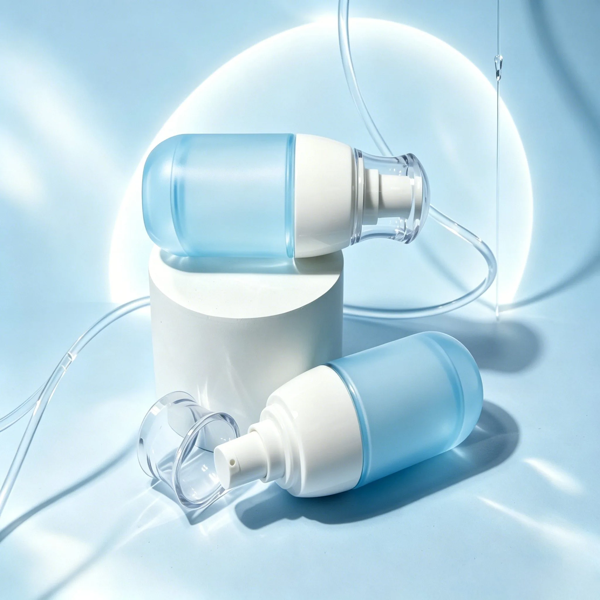 Light Blue Glass Spray Bottle 30ml