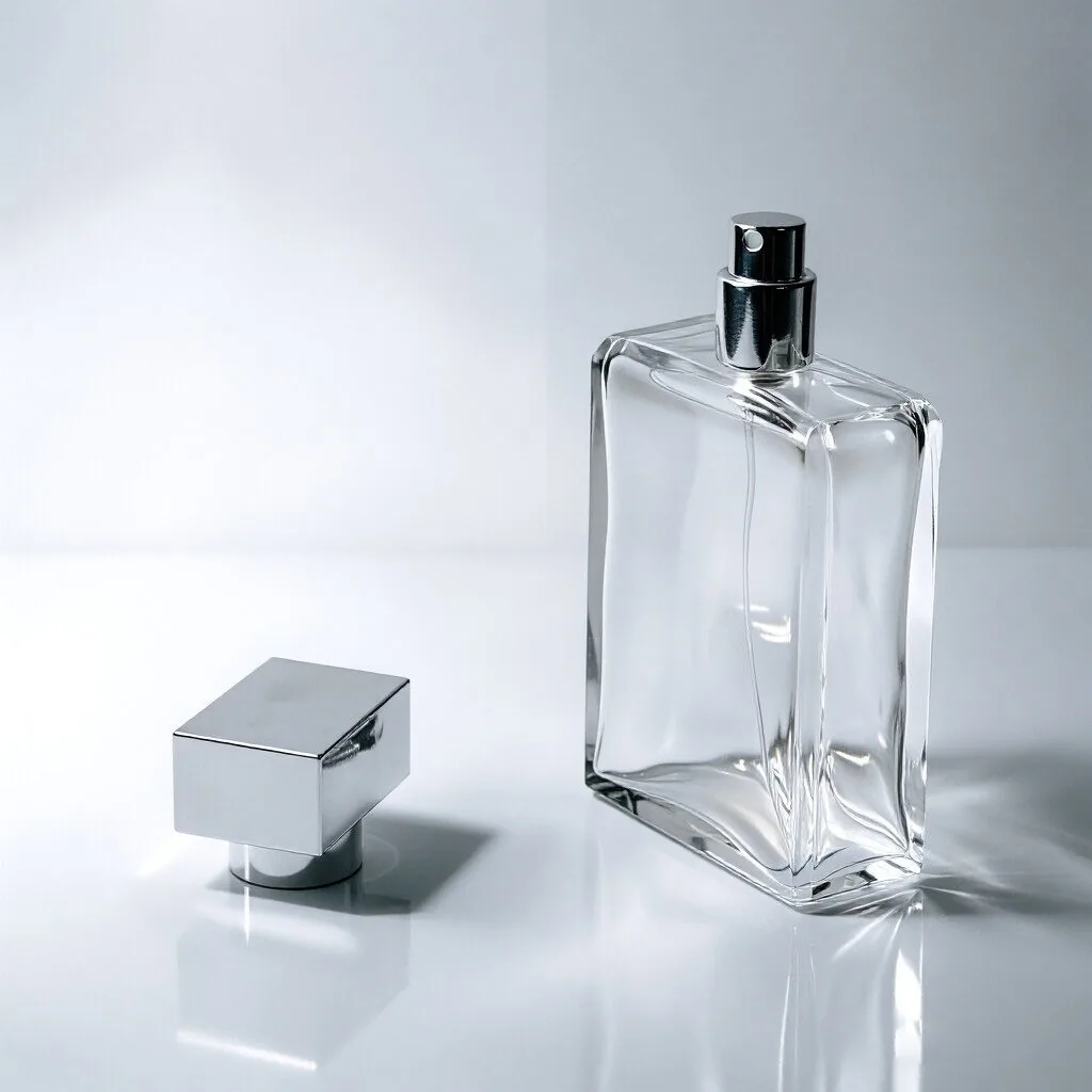 lear Square Glass 香水ボトル 付き Silver Cap 100ml