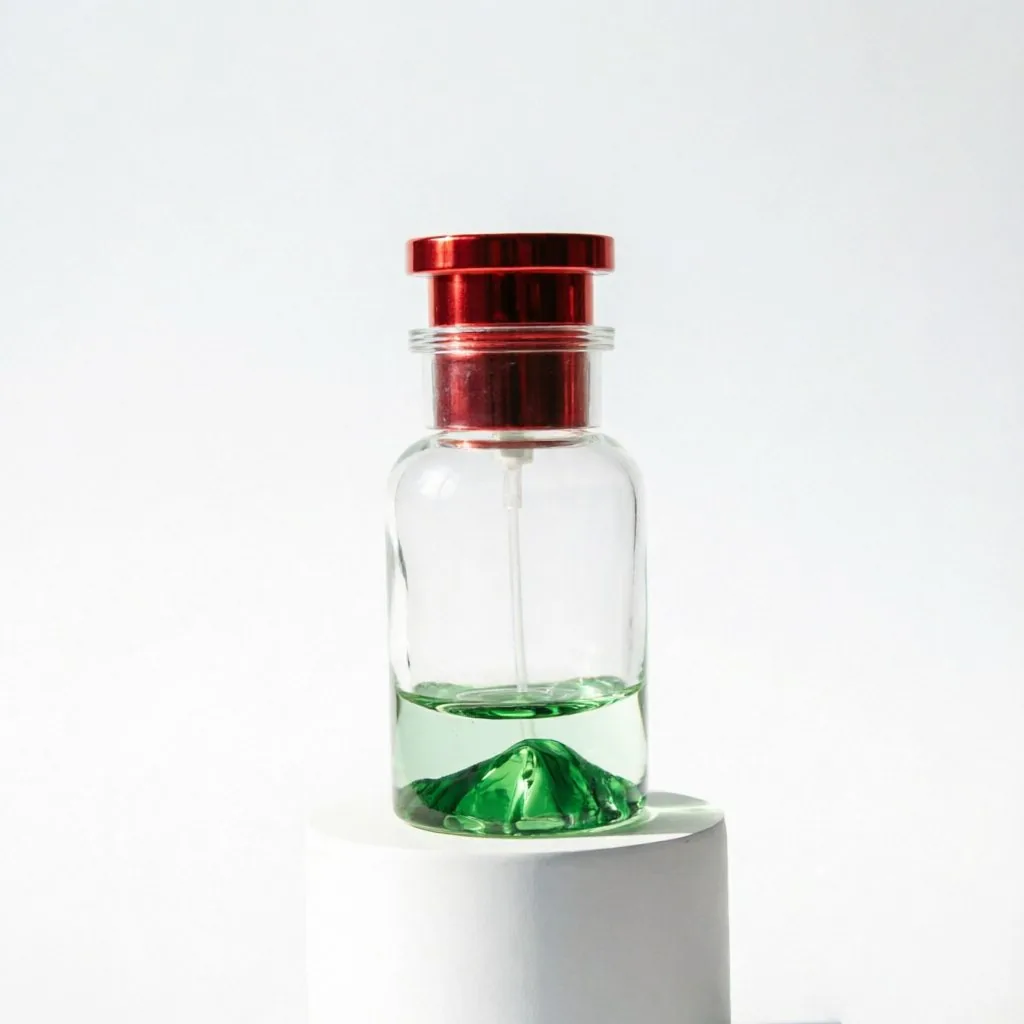 Creative Mountain Landscape Glass parfüm şişesi with Red Cap 50ml