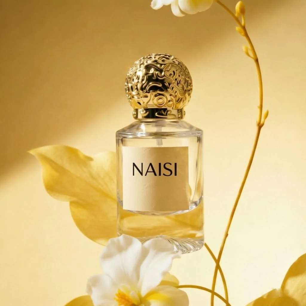 Embossed Square Glass parfüm şişesi with Gold Ball Cap 50ml