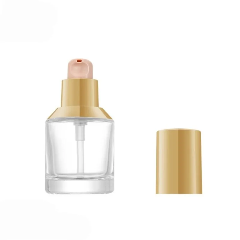 Sarı kapaklı 30ml Boş Likit Fondöten cam Şişe