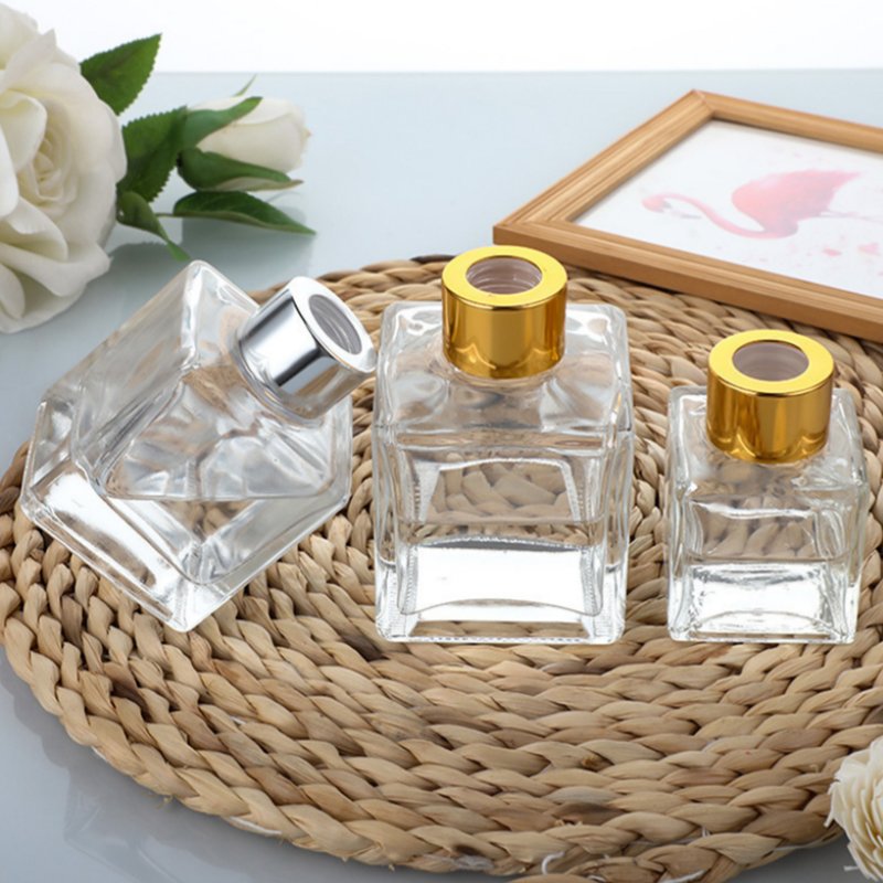 50ml 100ml 150ml 200ml 250ml Luxury Fragrance Diffuser Bottle Transparent Square