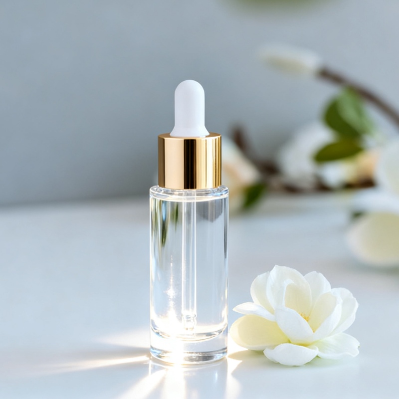 15ml 20ml 30ml 40ml 50ml Flat-Shoulder Tall Cylindrical Glass Essential Oil Container