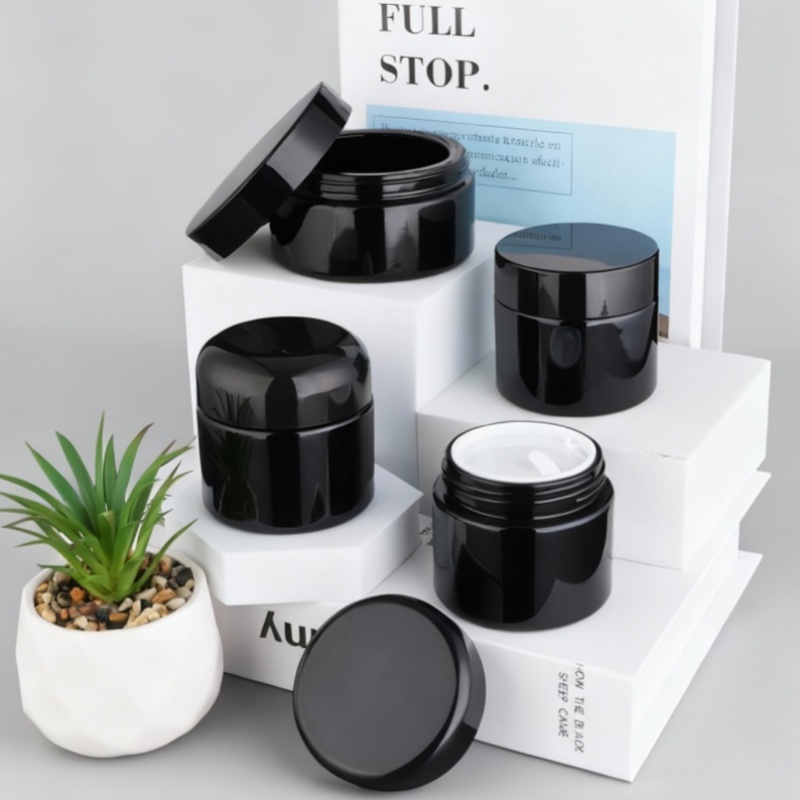 Black cream bottle series,  High-Quality Cosmetic Packaging 60g, 100g