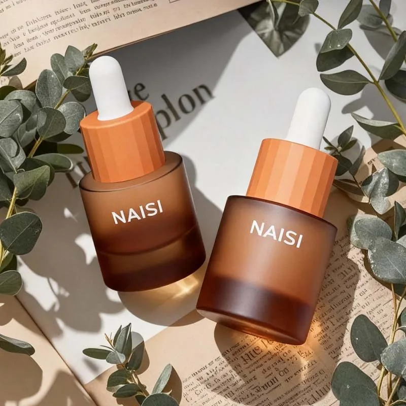 Yeşil Cam 20ml Damlalık Şişeler Cam Kalın Alt Pipet Şişesi