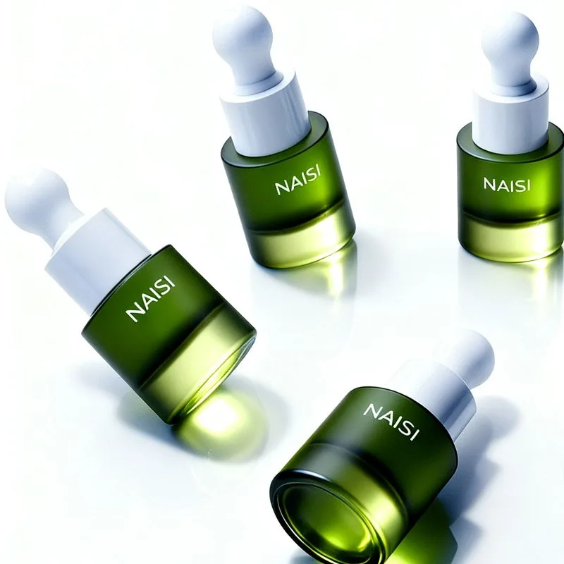 5ml 10ml açık yeşil kalın dipli küçük kapasiteli damlalıklı şişe