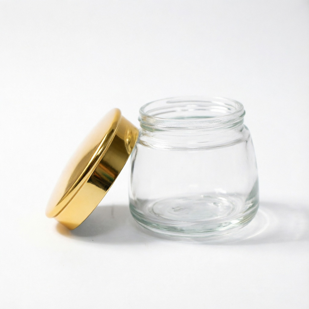 Luxury Cosmetic Cream pots with Premium Glass emballage