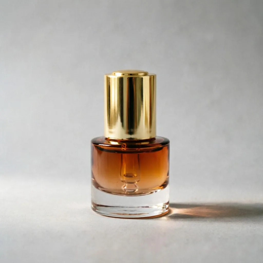 Luxury Amber Glass Serum Pump şişe