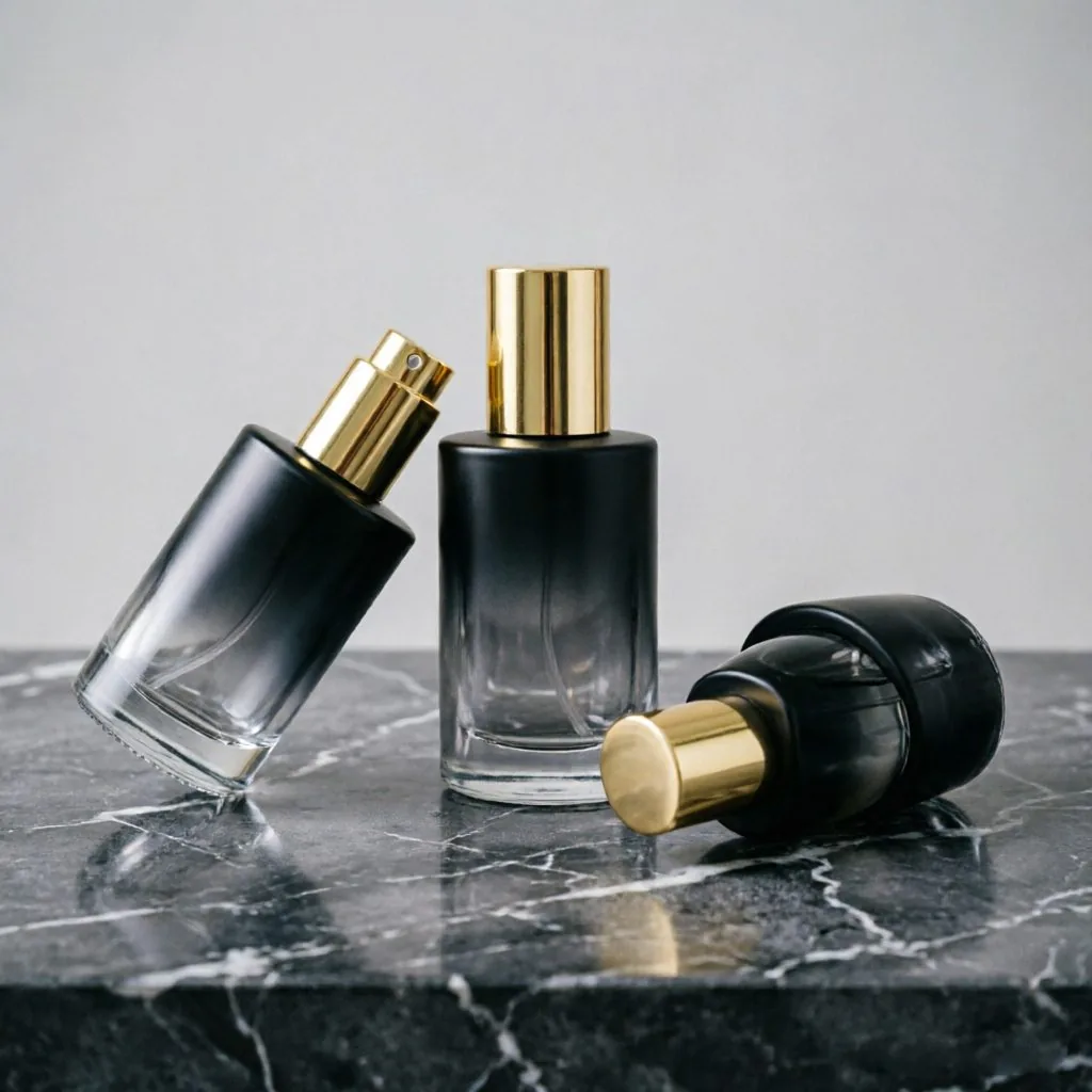 Black Gradient Glass Essence şişe