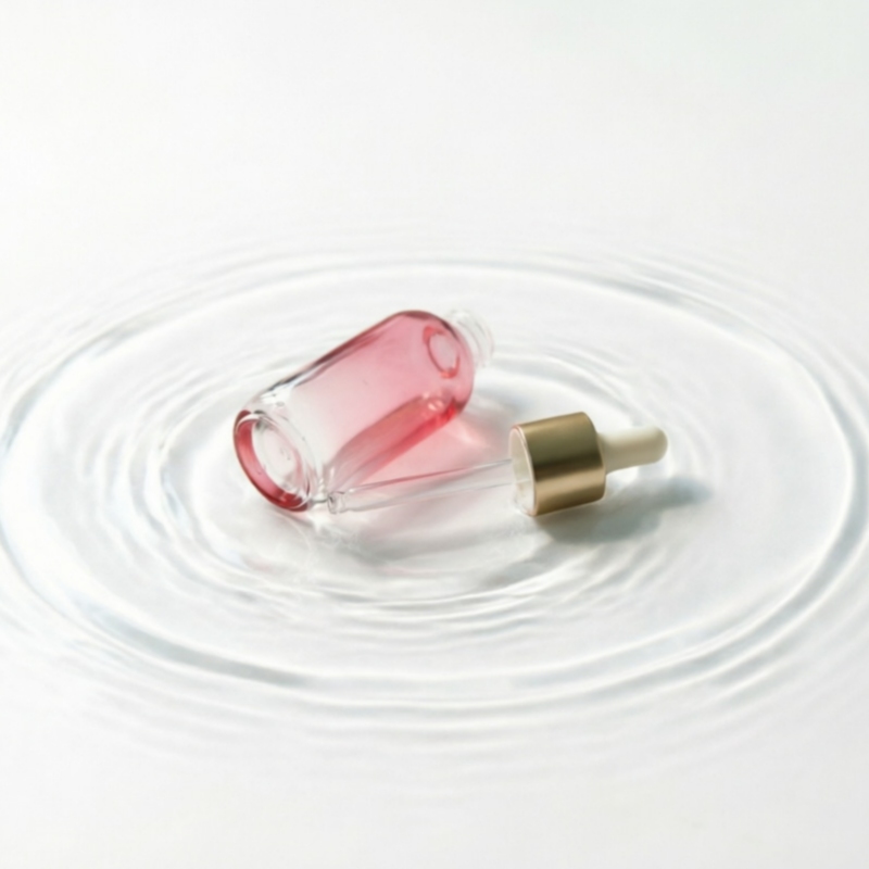 Pink Gradient Glass Essence Bottle