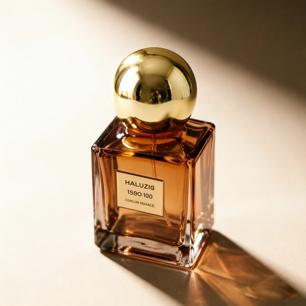 Brown Glass Parfümflasche mit Gold Cap