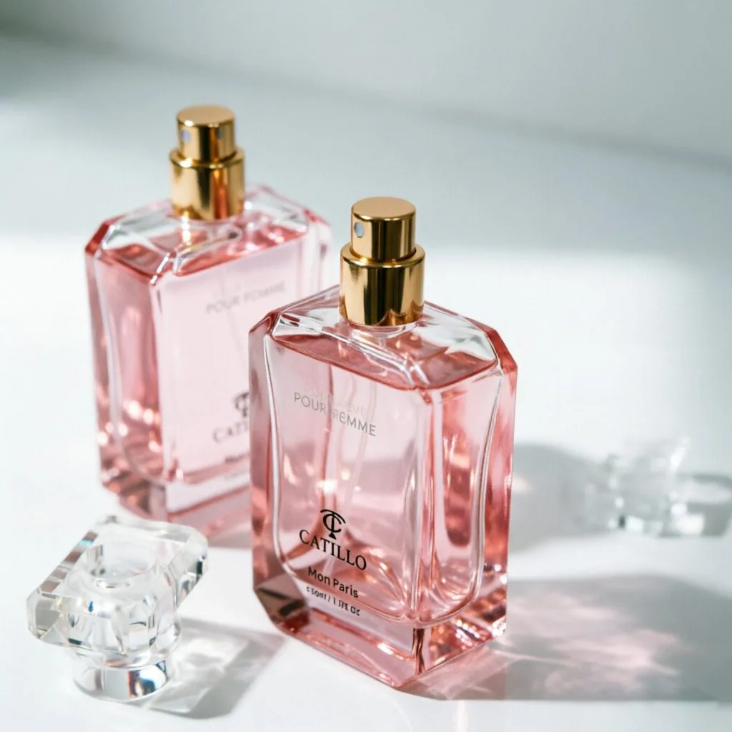 Pink Gradient Glass Perfume Bottle 50ml