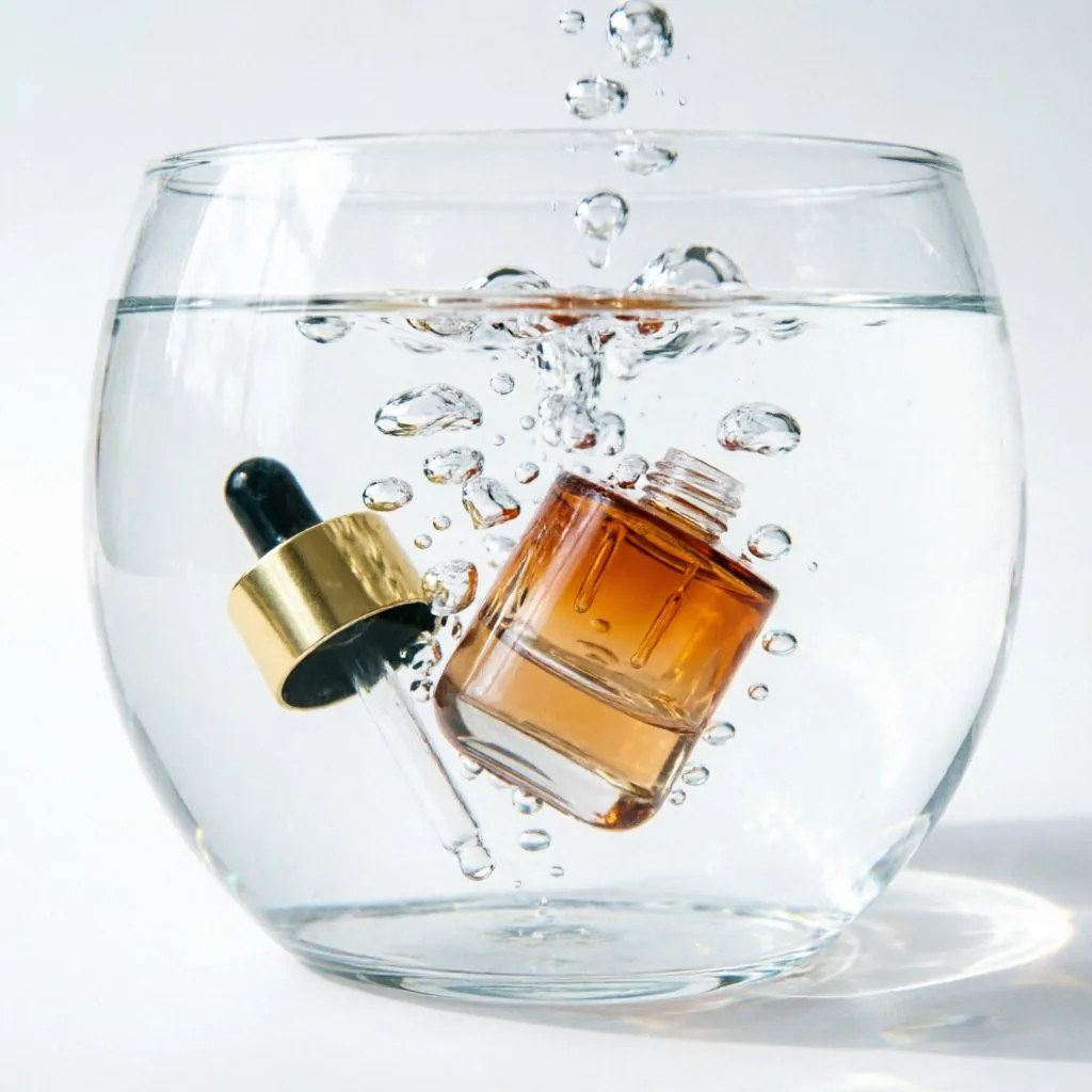 Amber Glass Dropper Bottle with Gold Cap