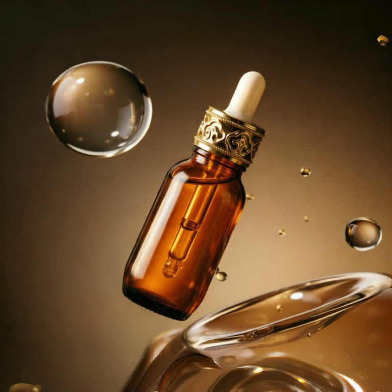 Small bernsteinfarben Ätherisches-Öl-Flasche