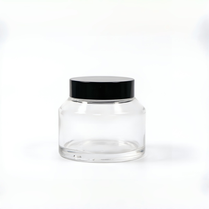 individuell Shape Glass Cremetiegel mit Black Lid