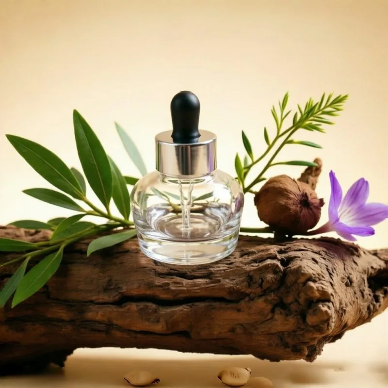 Round Clear Glass Serum Dropper Bottle 30ml
