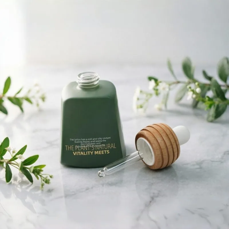 Frosted Green Glass Essential Oil Bottle 50ml