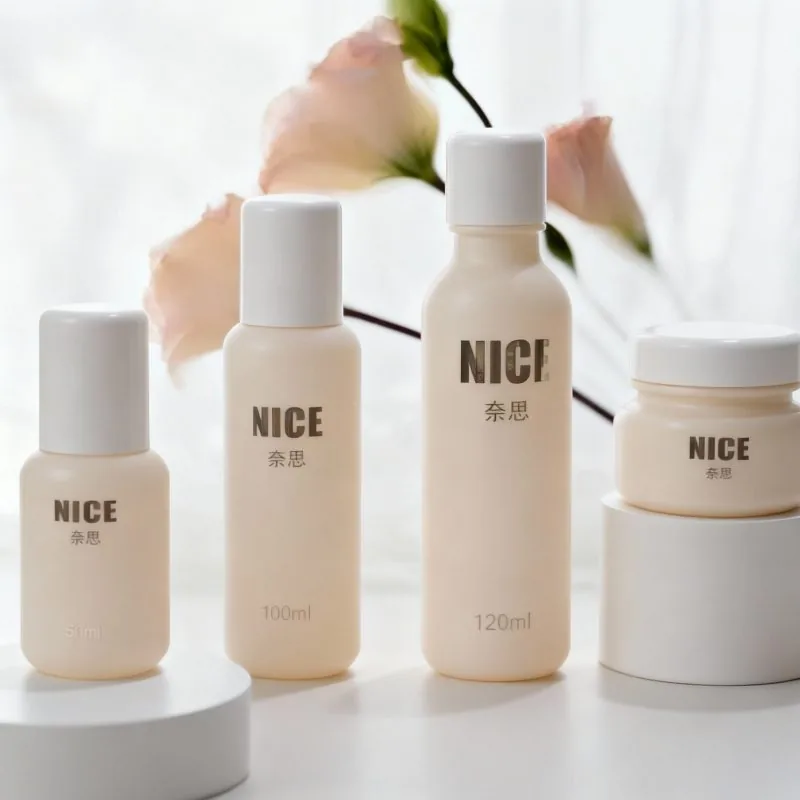 Garrafa cosmética sustentável de fábrica de 50ml, embalagem reciclável para cuidados com a pele, garrafas cosméticas vazias