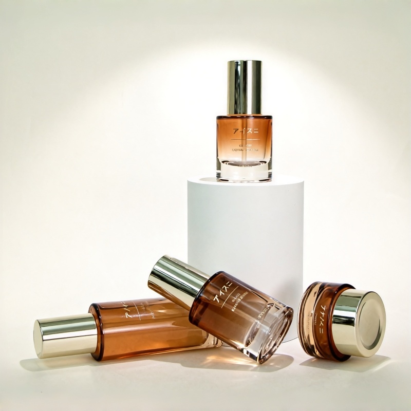 The popular oval glass packaging beauty bottle